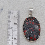 925 Silver Millefiori Glass Pendant