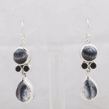 Rainbow Moonstone Silver Earrings