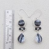 Rainbow Moonstone Silver Earrings