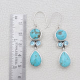 Rainbow Moonstone Silver Earrings