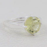 Natural Citrine Silver Ring