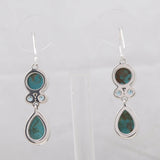 Rainbow Moonstone Silver Earrings