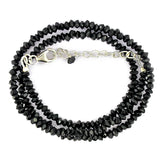 Rondelle Black Onyx Faceted Beads