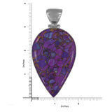 Purple Turquoise Silver Pendant