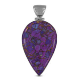 Purple Turquoise Silver Pendant