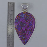 Purple Turquoise Silver Pendant