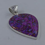 Purple Turquoise Silver Pendant