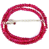 Ruby Gemstone Beads Necklace - July Birthstone