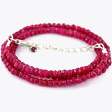 Ruby Gemstone Beads Necklace - July Birthstone