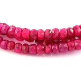 Ruby Gemstone Beads Necklace - July Birthstone