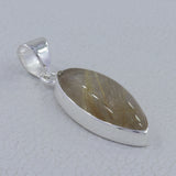 Rutilated Quartz 925 Sterling Silver Pendant