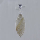 Rutilated Quartz 925 Sterling Silver Pendant