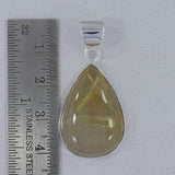 Rutilated Quartz 925 Sterling Silver Pendant