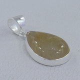 Rutilated Quartz 925 Sterling Silver Pendant