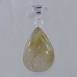 925 Sterling Silver Rutilated Quartz Pendant