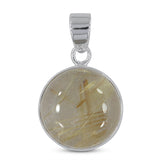 925 Sterling Silver Rutilated Quartz Pendant