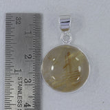 925 Sterling Silver Rutilated Quartz Pendant