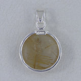 Rutilated Quartz 925 Sterling Silver Pendant