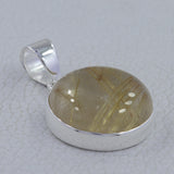 925 Sterling Silver Rutilated Quartz Pendant