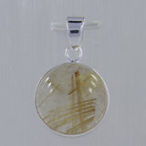 925 Sterling Silver Rutilated Quartz Pendant