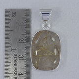 925 Sterling Silver Rutilated Quartz Pendant