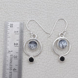 Natural Dendritic Opal Silver Earrings