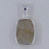 Rutilated Quartz 925 Sterling Silver Pendant