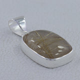 Rutilated Quartz 925 Sterling Silver Pendant