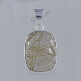 Rutilated Quartz 925 Sterling Silver Pendant