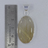 925 Sterling Silver Rutilated Quartz Pendant