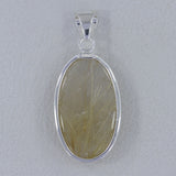 925 Sterling Silver Rutilated Quartz Pendant