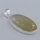 Rutilated Quartz 925 Sterling Silver Pendant