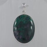 Chrysocolla Gemstone Silver Pendant