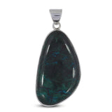 Chrysocolla Gemstone Silver Pendant