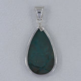 Handmade Chrysocolla Gemstone Silver Pendant