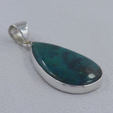 Handmade Chrysocolla Gemstone Silver Pendant