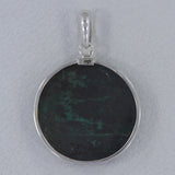 Chrysocolla Gemstone Silver Pendant