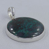 Chrysocolla Gemstone Silver Pendant