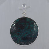 Chrysocolla Gemstone Silver Pendant