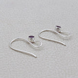 Natural Garnet  Studs Silver Earrings