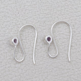 Natural Garnet  Studs Silver Earrings