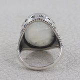 Natural Rainbow Moonstone Ring 925 Sterling Ring