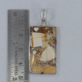 925 Silver Brecciated Mookaite Pendant