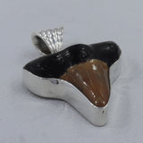 Megalodon Shark Tooth Silver Pendant