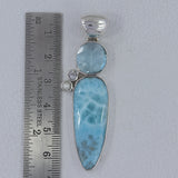 Larimar Gemstone Pendant 925 Sterling Silver