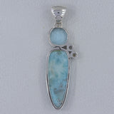 Larimar Gemstone Pendant 925 Sterling Silver