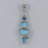 925 Sterling Silver Larimar Designer Pendant