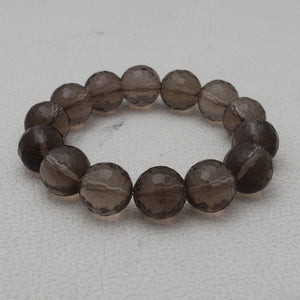Natural Smoky Quartz Beads Bracelet