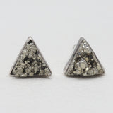 Natural Pyrite Silver Cufflinks