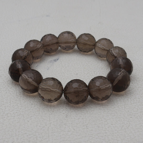 Natural Smoky Quartz Beads Bracelet
